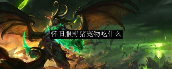 怀旧服野猪宠物吃什么