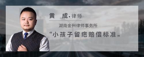 小孩子留疤赔偿标准