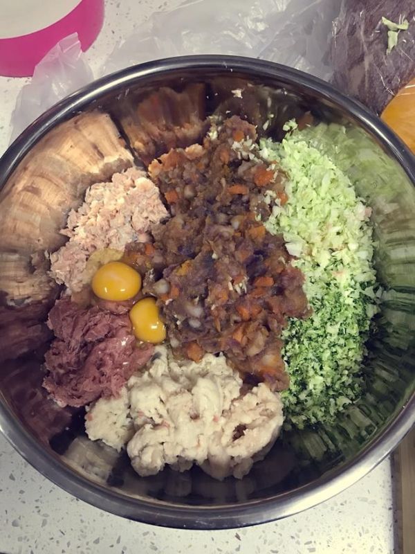 三文鱼牛肉鸡肉自制狗粮的做法