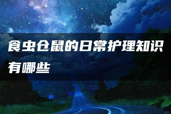 食虫仓鼠的日常护理知识有哪些