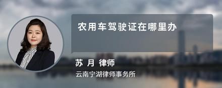 农用车驾驶证在哪里办