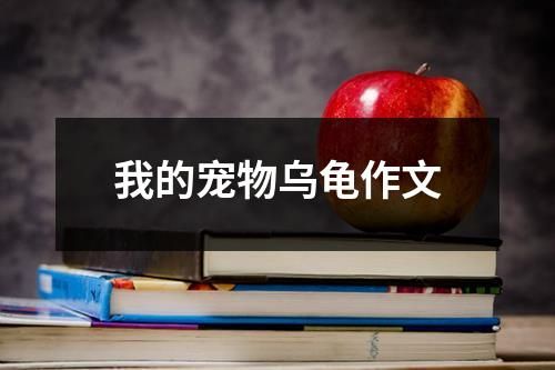 我的宠物乌龟作文
