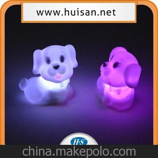 七彩闪光卡通宠物小狗儿童小夜灯 万圣节儿童节等节日礼品图片
