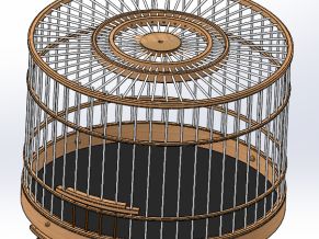 鸟笼三维模型SolidWorks设计