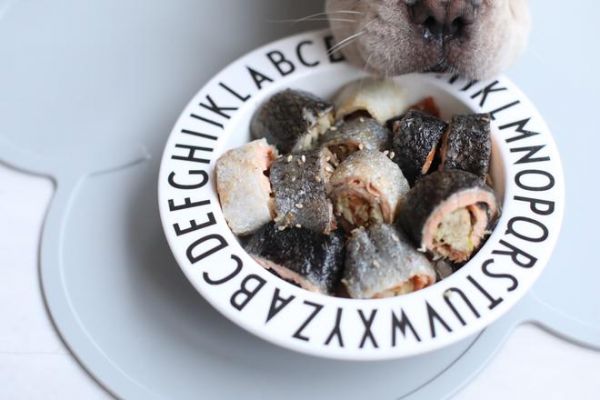 三文鱼皮肉卷(宠物食谱)的做法