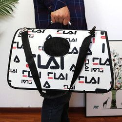 贝尼宠 猫包外出大号宠物背包便携透气猫咪狗通用 字母包-中号8斤内