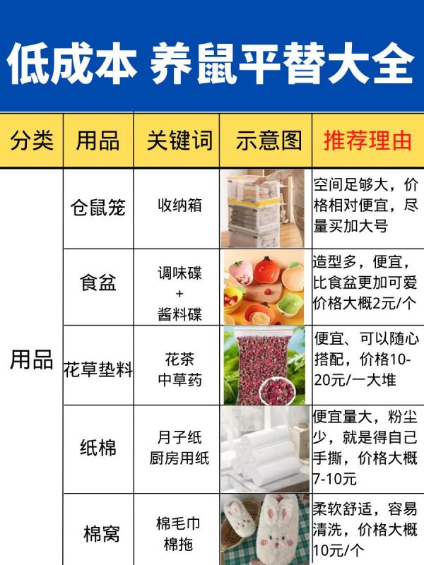 仓鼠用品低成本平替大全，仓鼠用品平价好物不定期推荐，建议收藏关注哦，评论区兄弟姐妹们也可以贡献下平价好物呀 #仓鼠日常 #仓鼠用品#金丝熊 #萌宠小仓鼠 