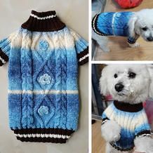 狗狗的年服 段染线棒针狗狗毛衣
