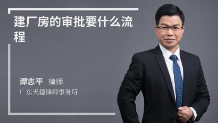 建厂房的审批要什么流程