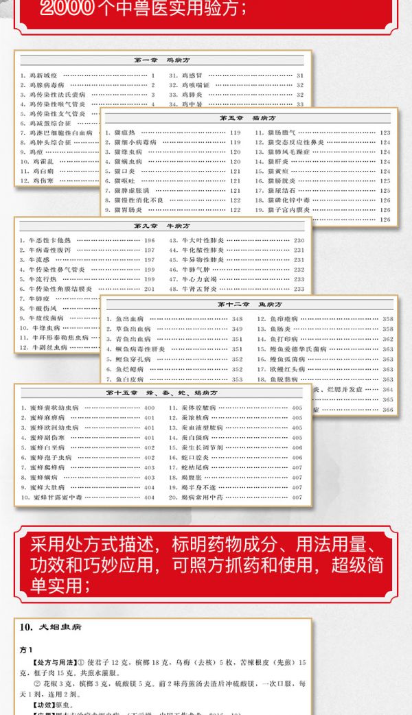 中兽医验方与妙用精编 畜禽疾病治疗书籍 中兽医处方 鸡鸭鹅禽类猫狗猪牛羊马蜜蜂鸟鱼类病处方 疾病防治中药验方书宠物疾病症防治