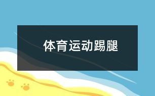 体育运动：踢腿