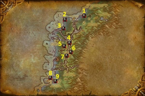 Rares en Costa Oscura – Zonas y recompensas