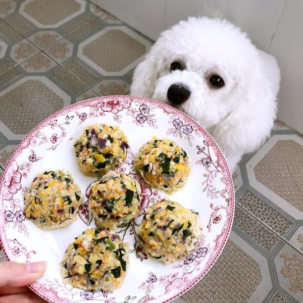 狗狗の辅食之菜团子的做法