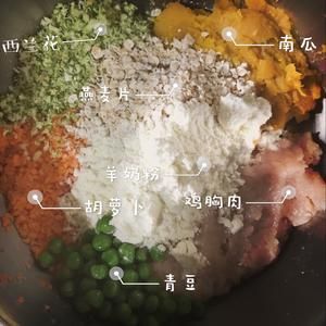 狗狗辅食鸡胸肉饼的做法 步骤3