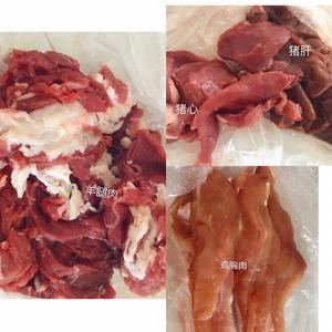 自制狗零食 (羊肉片、鸡胸肉,猪心、猪肝片)的做法 步骤1
