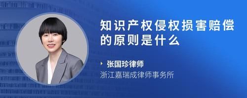 知识产权侵权损害赔偿的原则是什么