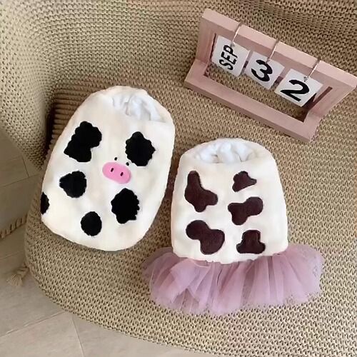 奶牛棉马甲背心宠物小狗狗猫咪博美比熊泰迪小型幼犬外套衣服秋冬