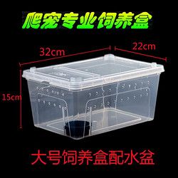 ZEYU MINGCHONG 泽驭名宠 爬虫爬宠蜘蛛守宫蜥蜴蝎子蜈蚣角蛙龟蜗牛饲养盒宠物蛇塑料饲养箱 大号透明饲养盒