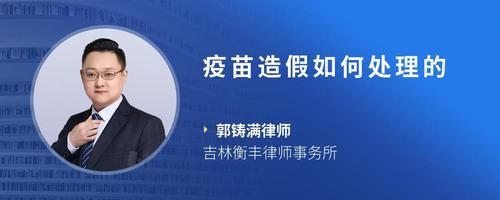 疫苗造假如何处理的