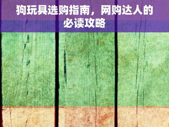 狗玩具选购指南，网购达人的必读攻略