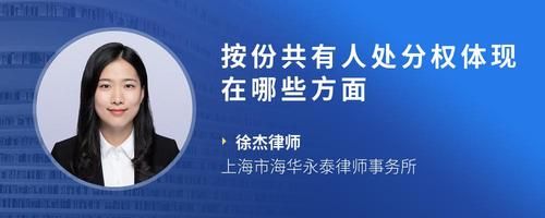 按份共有人处分权体现在哪些方面