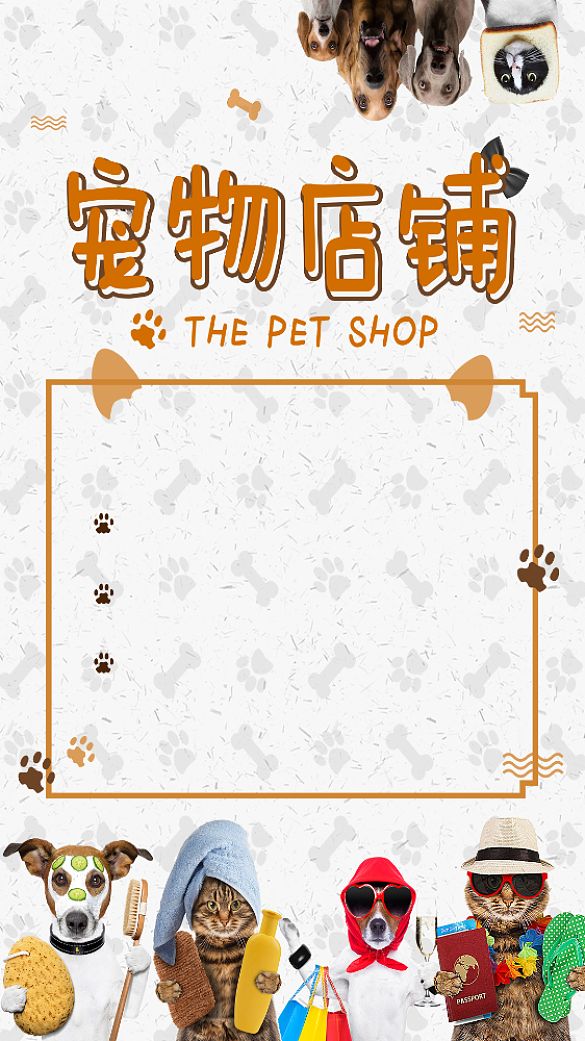 宠物店简约背景