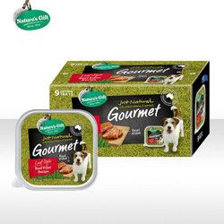澳洲原装进口Nature's Gift 宠物零食犬用狗狗主食餐盒罐头 纯牛肉搭配甄选食材配方100gx9 *3件