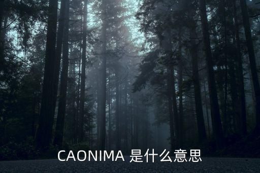 caonima，caonima是什么意思啊