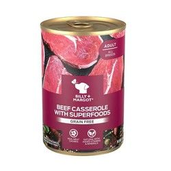 Billy+Margot Billy Margot 比利玛格 宠物零食狗罐头 营养主食湿粮牛肉配方400g
