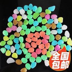 珑小宠 乌龟缸专用饲养生态缸别墅家用晒台养殖养龟箱盆屋房子 彩色夜光石100颗