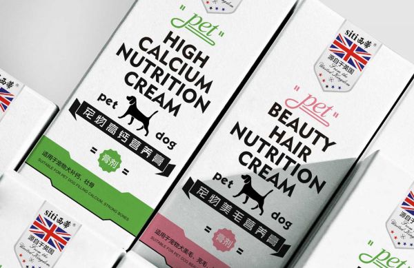 西蔕宠物食品-宠物高钙营养膏、宠物美毛营养膏包装设计特写-厚启包装设计