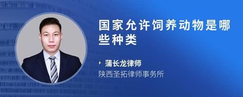 国家允许饲养动物是哪些种类