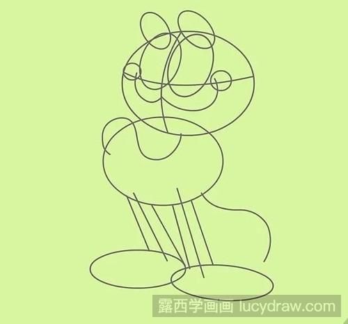 如何画加菲猫