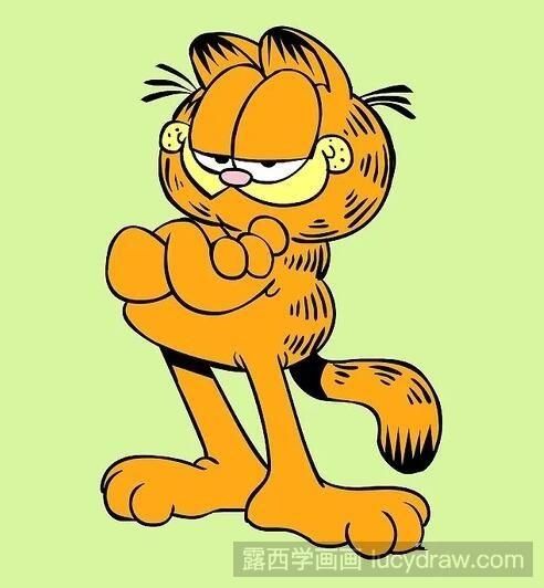 如何画加菲猫