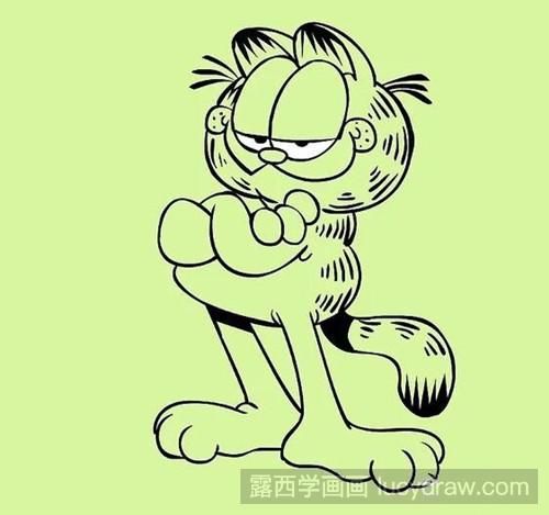 如何画加菲猫