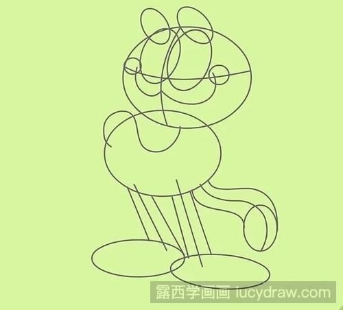 如何画加菲猫