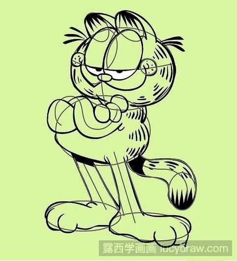 如何画加菲猫