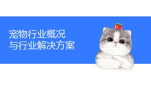 宠物行业概况与行业解决方案 教学PPT课件