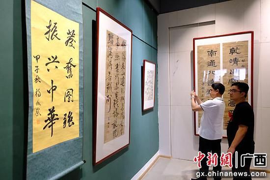南宁市民参观遗墨展。宋延康 摄