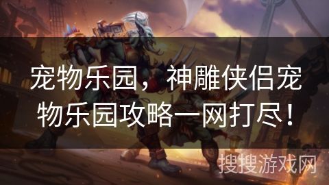 宠物乐园，神雕侠侣宠物乐园攻略一网打尽！