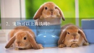 宠物可以上高铁吗?