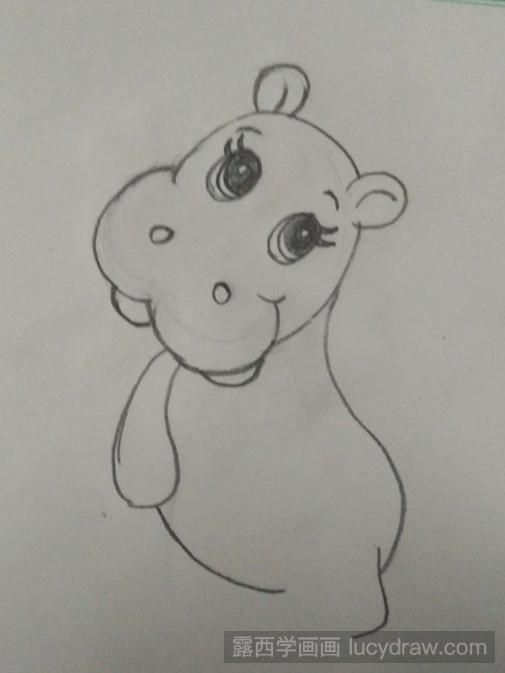 简笔画教程：教你画一只小河马