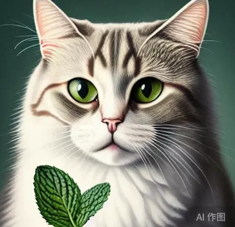 宠物猫和薄荷