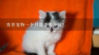 寄养宠物一个月需要多少钱？