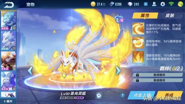 QQ飞车手游:竞速宠物排名