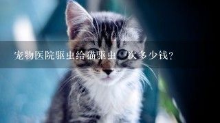 宠物医院驱虫给猫驱虫1次多少钱？