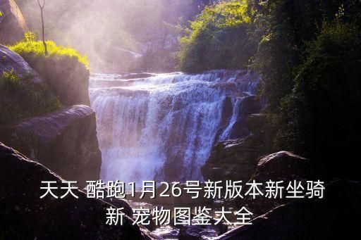  天天 酷跑1月26号新版本新坐骑新 宠物图鉴大全