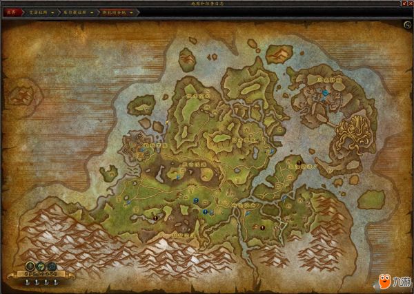 《魔兽世界》8.0测试服赞达拉库尔提拉斯简体中文地图一览