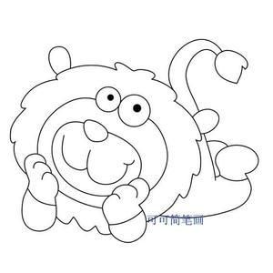 简单好看的简笔画动物草原漫画图片 森林动物图片12张卡通大象简笔画