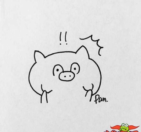 卡通简笔画小动物图片萌萌哒卡通小猪简笔画